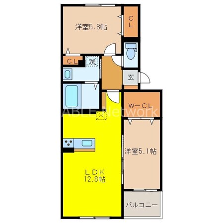 レオクラップ蔵上の物件間取画像